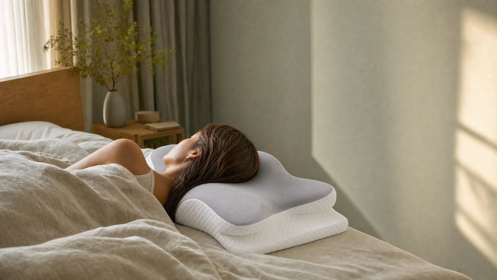 Slow Rebound Memory Foam Neck Support Pillow
