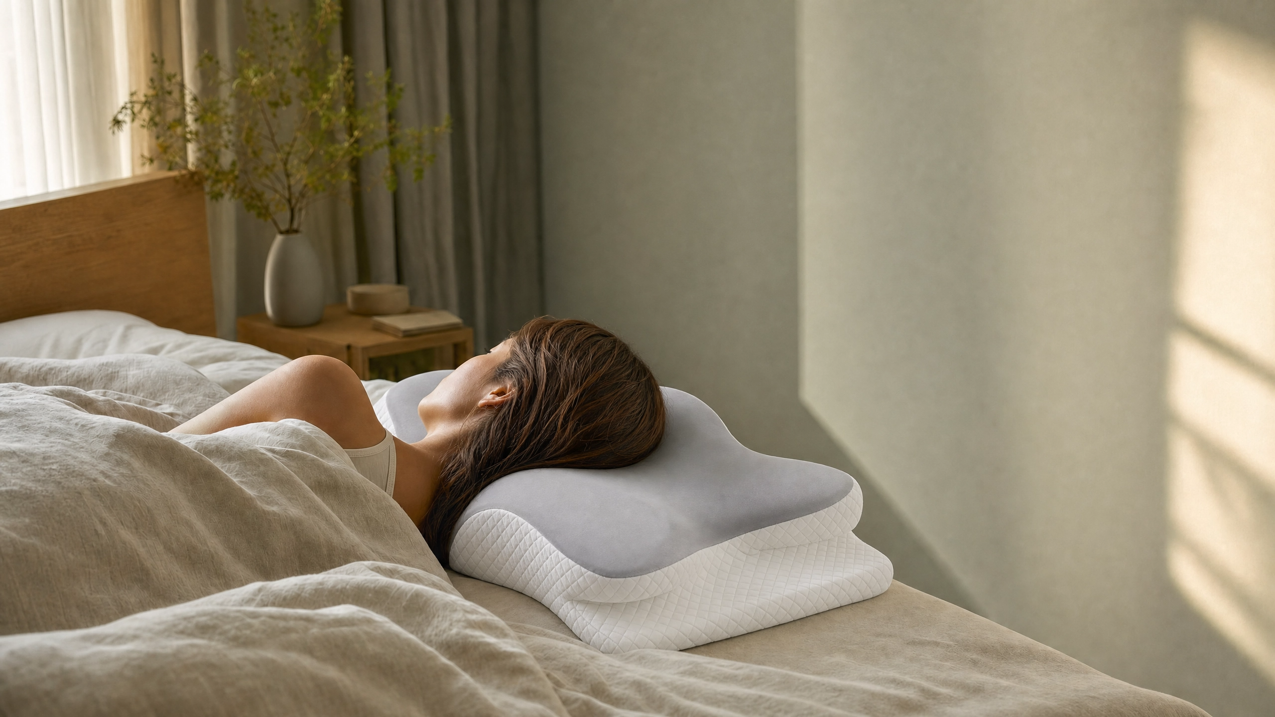 Slow Rebound Memory Foam Neck Support Pillow